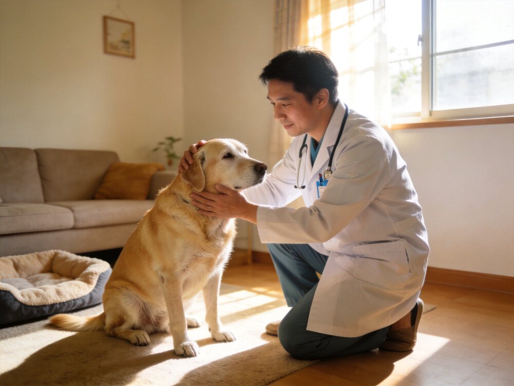 獸醫師到府安樂,在居家環境中溫柔陪伴老犬